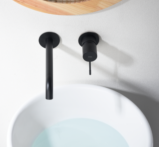 MITIGEUR HAUT SALLE DE BAIN encastré Noir Mat - COLLECTION gênes 